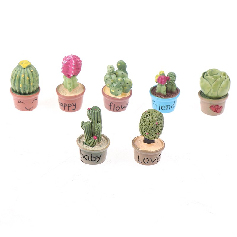 Dollhouse Succulent Plant Office Resin Desktop Birthday Flower Home Decor Craft DIY Miniature Ornament Furniture Toys