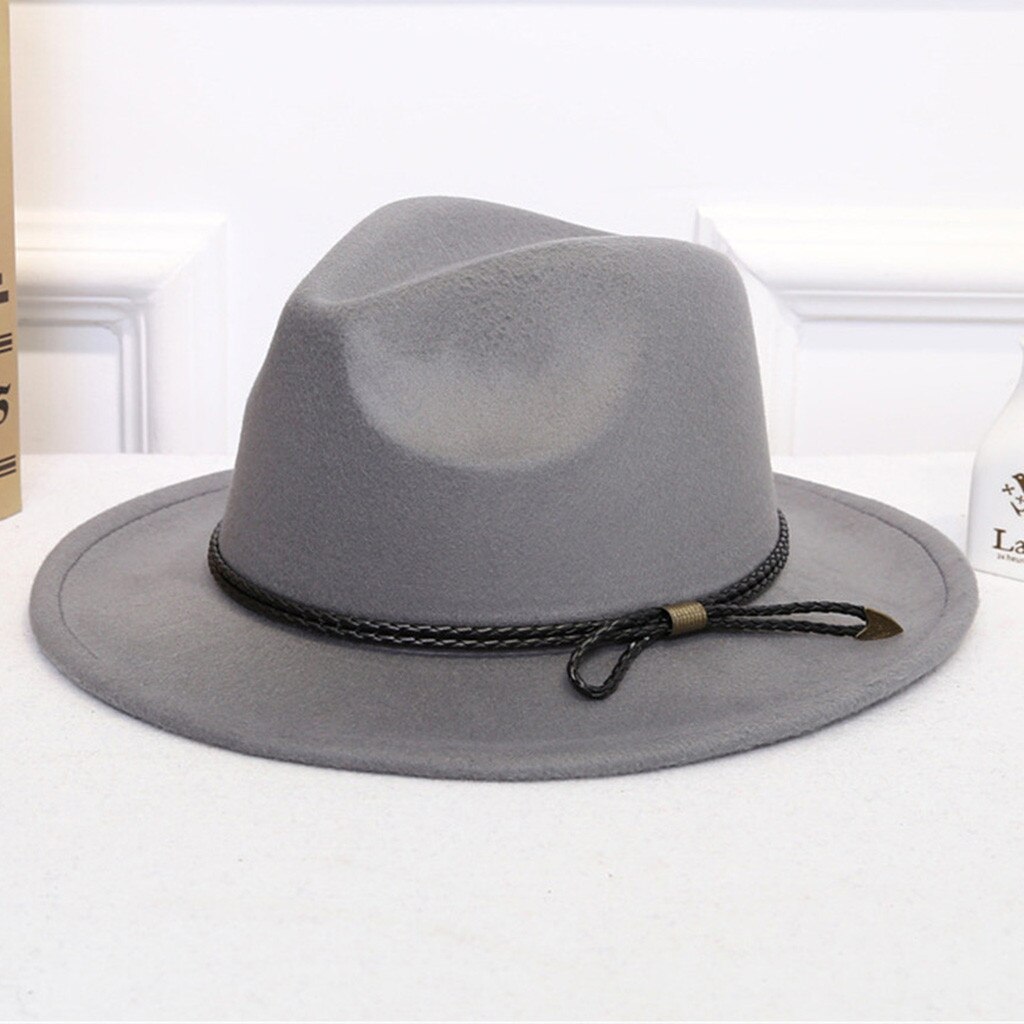 Women's Hat Crushable Wool Felt Outback Hat Men Cap Female Casual Panama Hat Sun Hats For Women Jazz Hat chapeau femme mariage
