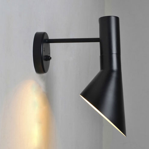 Horsten Modern Sconce Lighting Wall Mounted Bedside Reading Light Arne Jacobsen Wall lights AJ Wall Lamp Home Lighting: Black - No wire / Small Size - L29cm