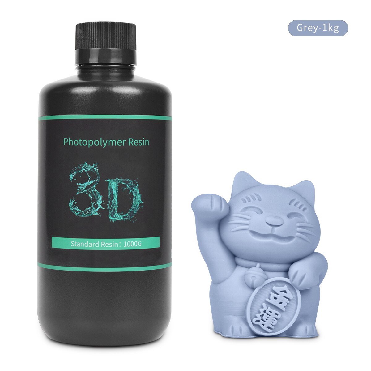 3D Printer UV Resin Liquid 405nm Standard Photopolymer Resin With Great Stability For LCD UV-Curing Rapid 3D Printing 1KG: RESIN-Grey