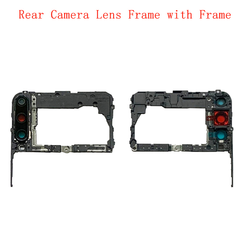 Achter Back Camera Lens Glas Met Frame Houder Voor Huawei P40 Lite E Vervanging Reparatie Onderdelen