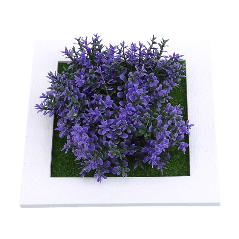 Removable Artificial Flower Plant Frame Exquisite Small Fresh Diy Wall Decor Frames 3D Wall Sticker Frame for Room Decoration: Purple