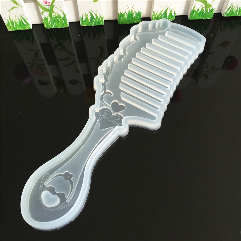 Chaude DIY Miroir et Peigne Lisse Silicone Moule Gouttes de Colle Gâteau Moules Pour Accessoires Liquide Chocolat Cuisson Outil