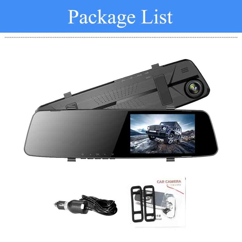 4.5 Inch Dash cam HD Dvr mirror Car dvr Dashcam Driving recorder Dual Lens car DashCam For 70mai Dvr replace For teyes Player: Without Rear Camera / None