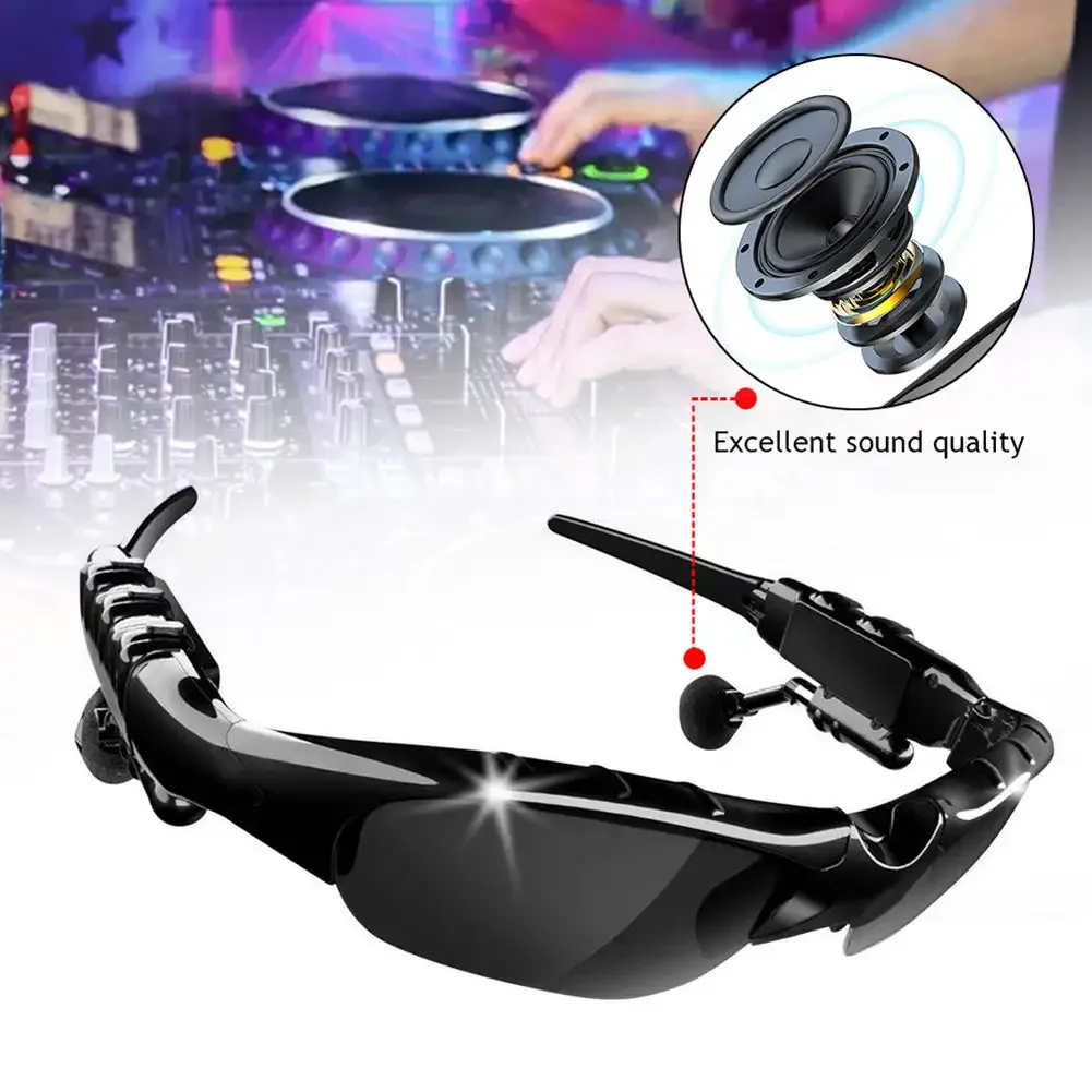 Deportes Estéreo Inalámbrico Bluetooth Ciclismo Gafas de sol 5.0 Auriculares Teléfono Polarizado Conducción Gafas de sol/mp3 Montar Ojos Gafas