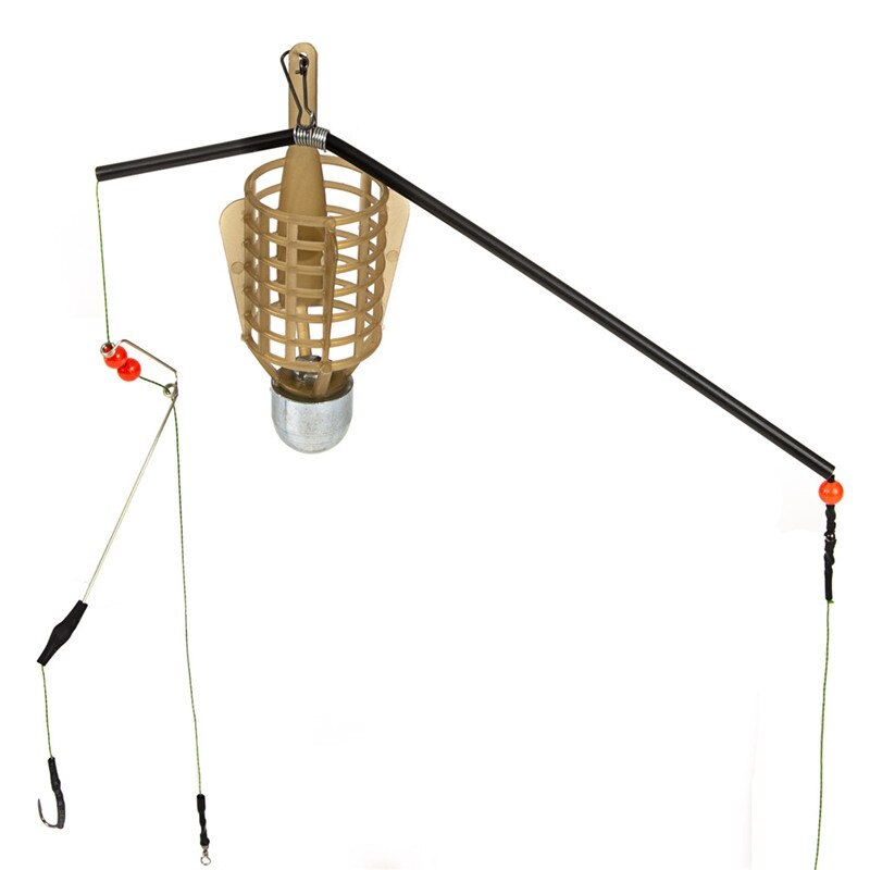 Jaula de señuelo de pesca 20G 30G 40G 50G Fish King con ganchos de línea, alimentador de peces, soporte de cesta, accesorios de pesca