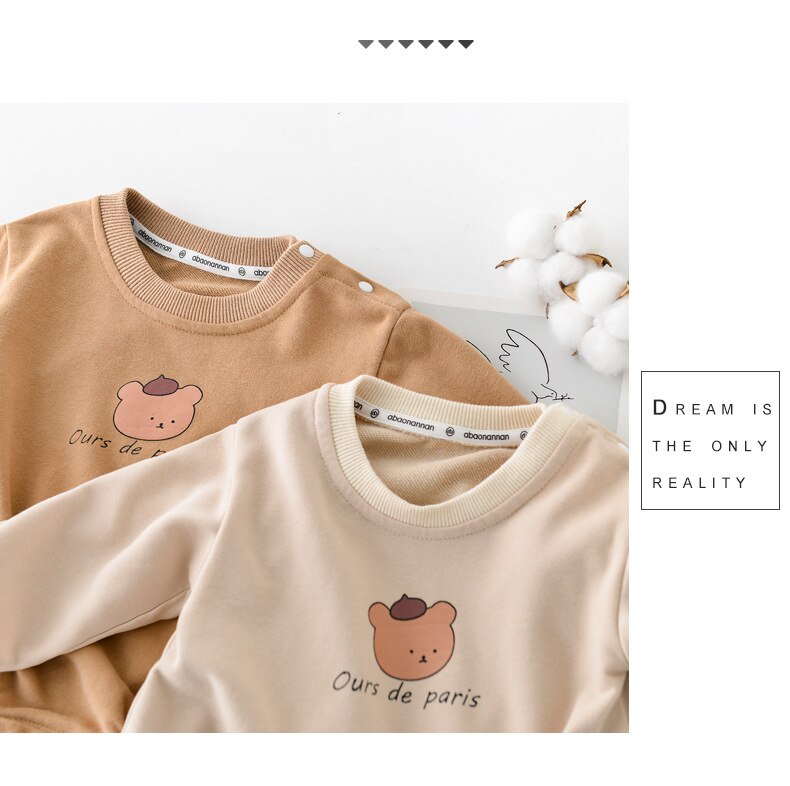 Herbst 2022 Neue Geboren Baby Onesie Kleidung Infant Girs Kleidung Cartoon Bär Gedruckt Bodys Jungen Lange Ärmeln Overall Outfits