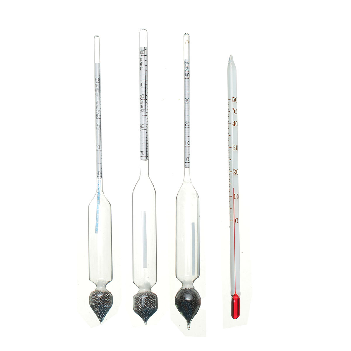 For Wine Alcohol with Thermometer Measure Test 3Pcs Wine Making Hydrometer Alcohol Meter Tester Concentration Meter