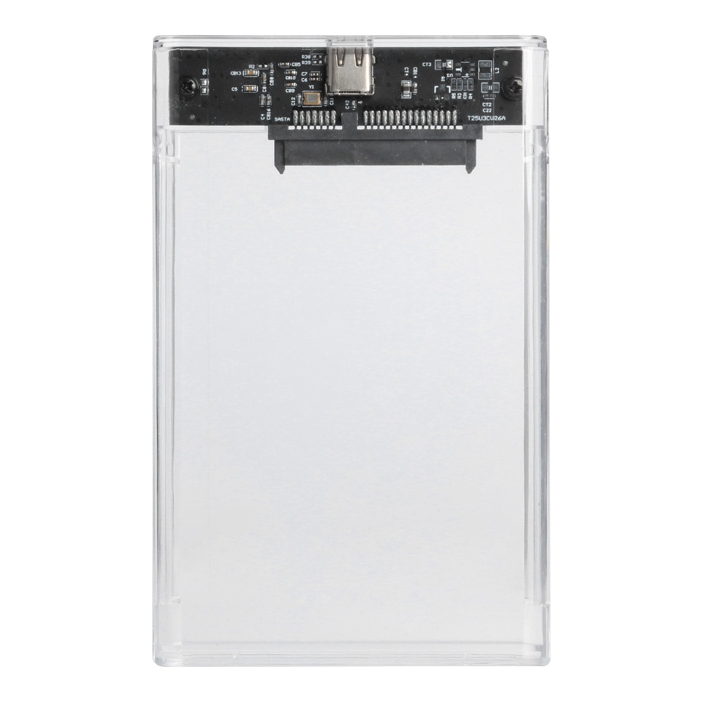 VKTECH-caja de disco duro móvil USB 3,1 tipo C, carcasa externa transparente de 8TB, 2,5 pulgadas, SATA, HDD, SSD, para ordenador portátil y PC