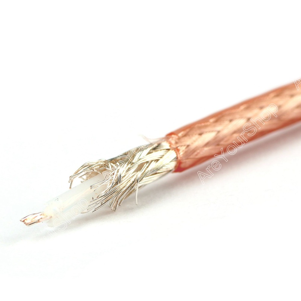 Areyourshop 1000CM RG179 RF Coaxial Cable Connector 75ohm M17/94 RG-179 Coax Pigtail 32ft Plug