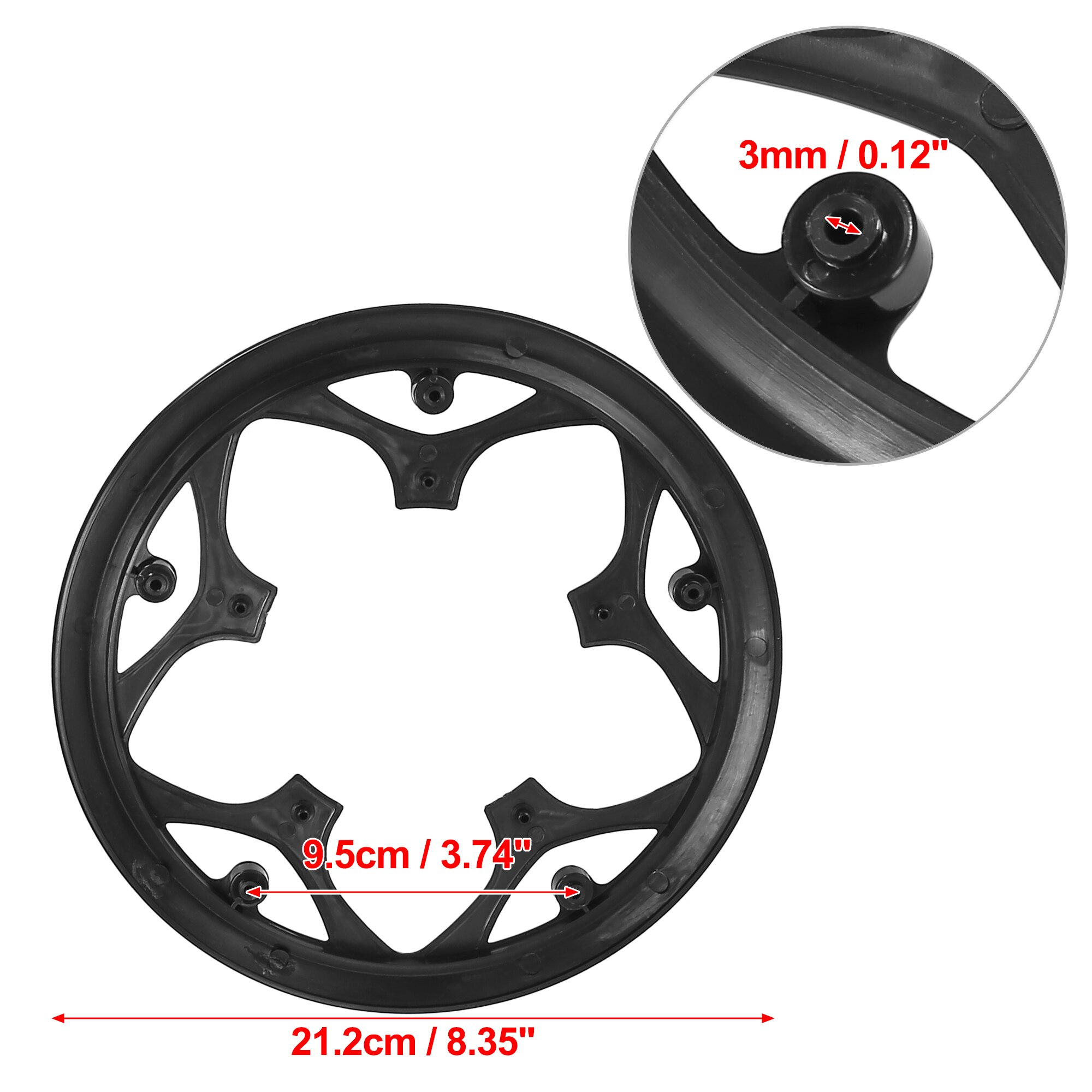 Uxcell-Juego de bielas para bicicleta, Protector de rueda de cadena de manivela, cubierta de anillo, protección protector bielas mtb 40T42T 46T 48T 52T4/5 agujeros: plum