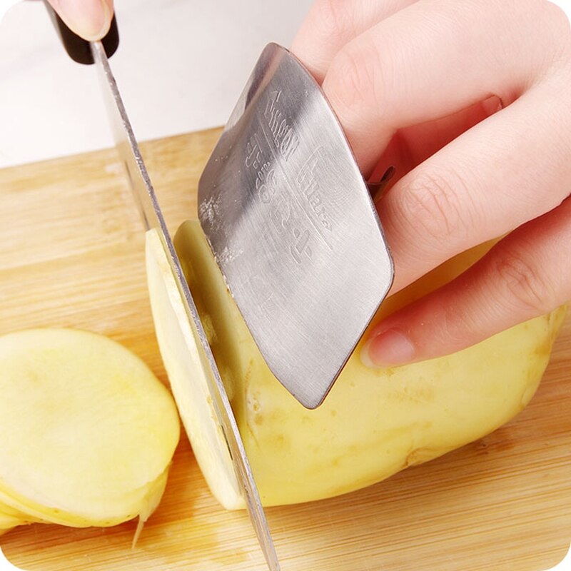 Cut finger protection device for kitchen cooking gadget utility proof stainless steel chopping hand guard LYQ