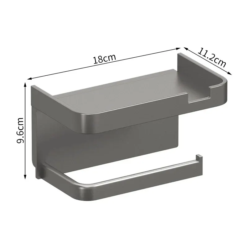 Toiletrolhouder Plastic opbergrek Keukenhanddoek Plaatsing van kruidenflessen Badkamer Muurrol papier Telefoonopslag: WHITE