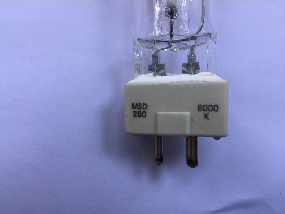 Scenelyslampe msd 250/2 msd 250w watt 90v msr-pære nsd 250w 8000k metallhalogenpærer til bevegelige hoder