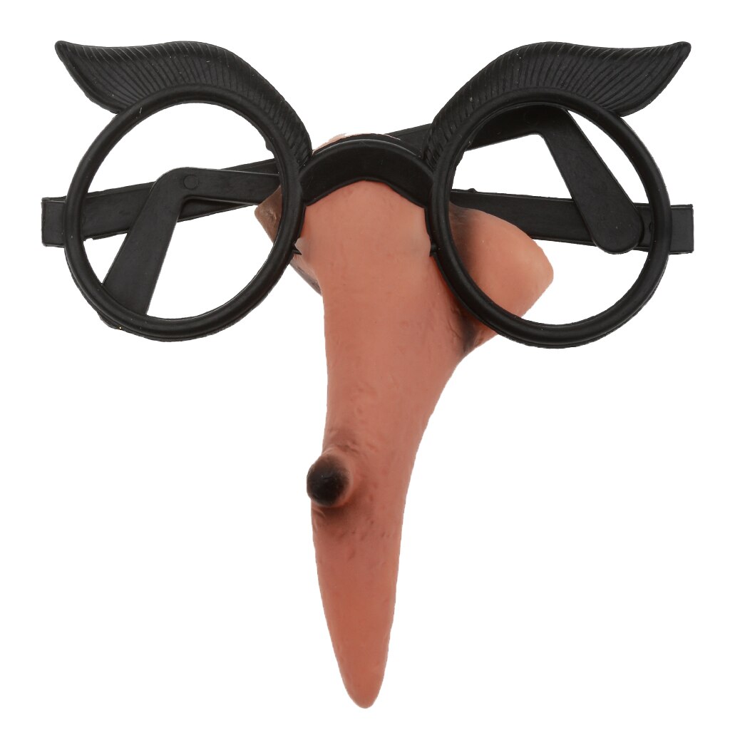 Halloween voksen heksenese briller ingen linser fancy kjole triks parti tilbehør