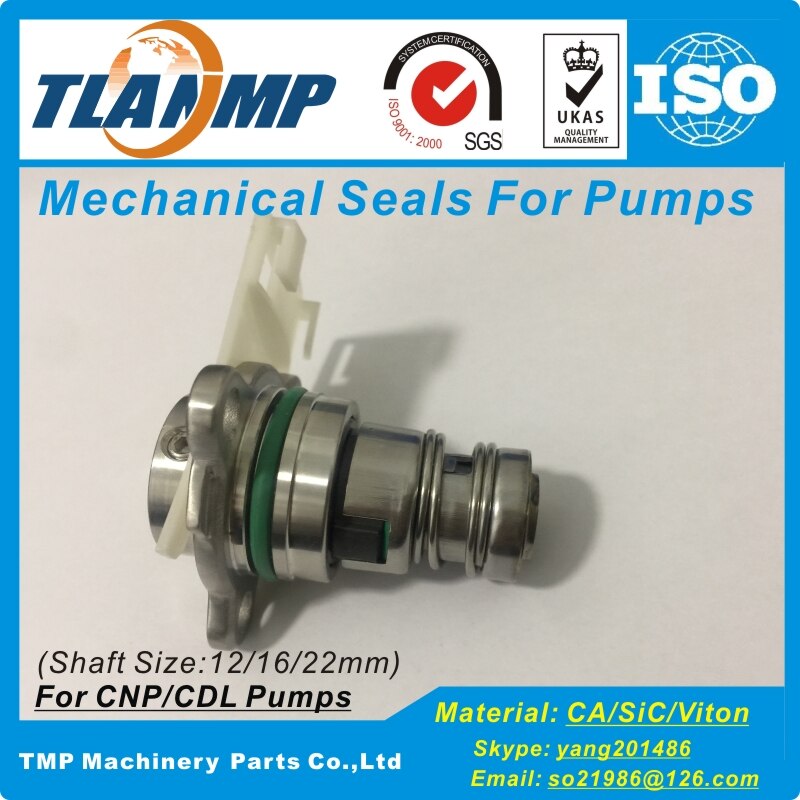CDLC-12 (3R) TLANMP Mechanical Seals for CDL/CDLF1/2/3/4 (Shaft Size 12mm) CNP/SPERONI Pumps Cartridge Seals