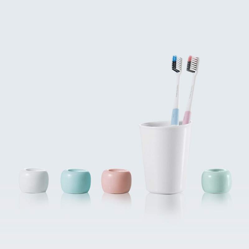 Dr.Bei Manual Toothbrush With Travel Box 4 Pieces Colorful High Toothbrush Soft Bristles Toothbrush