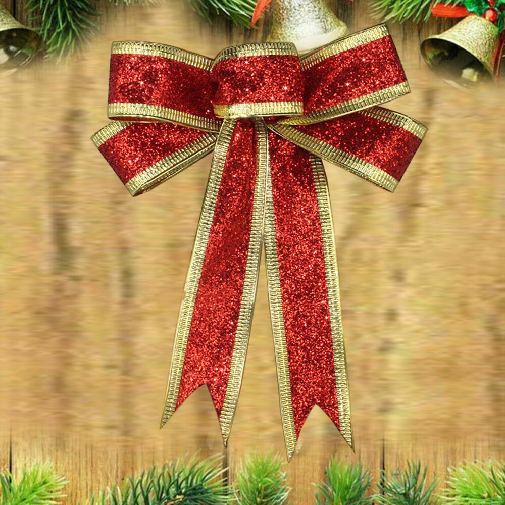 10 stuks kerstlint strik kerstboomversiering handgemaakte grote kerstversiering