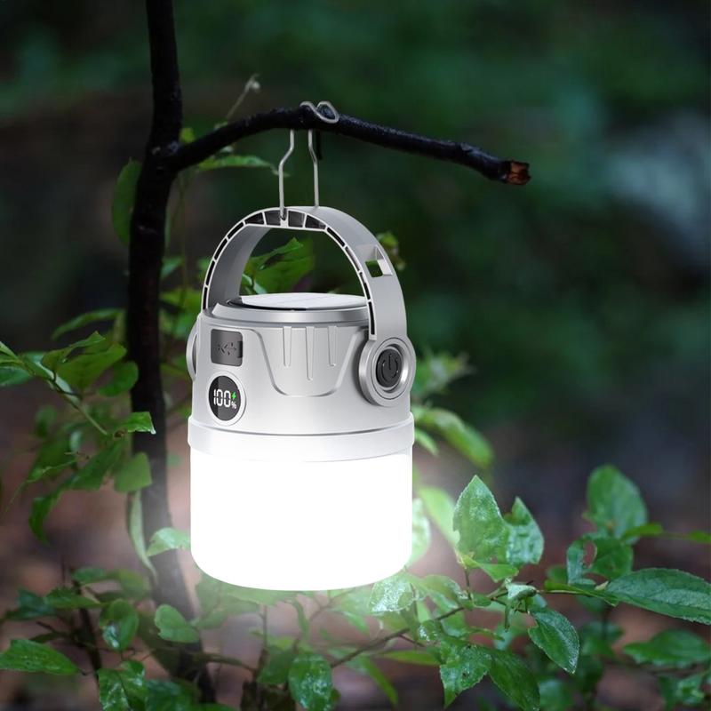 Camping Solar Lights Outdoor Tent Light Foldable Picnic Lantern 4 Speed Adjustable Lamp Flashlight Rechargeable LED Camp Lantern