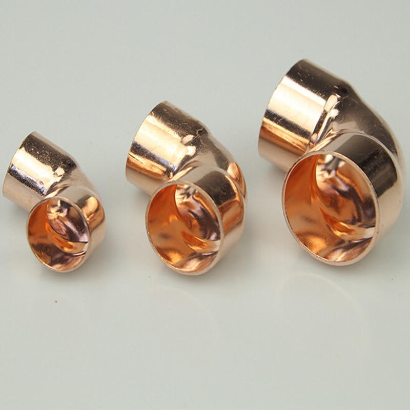 6.35mm-28.6mm 90 Degree Red Copper Elbow For Copper Pipe Welding Connection