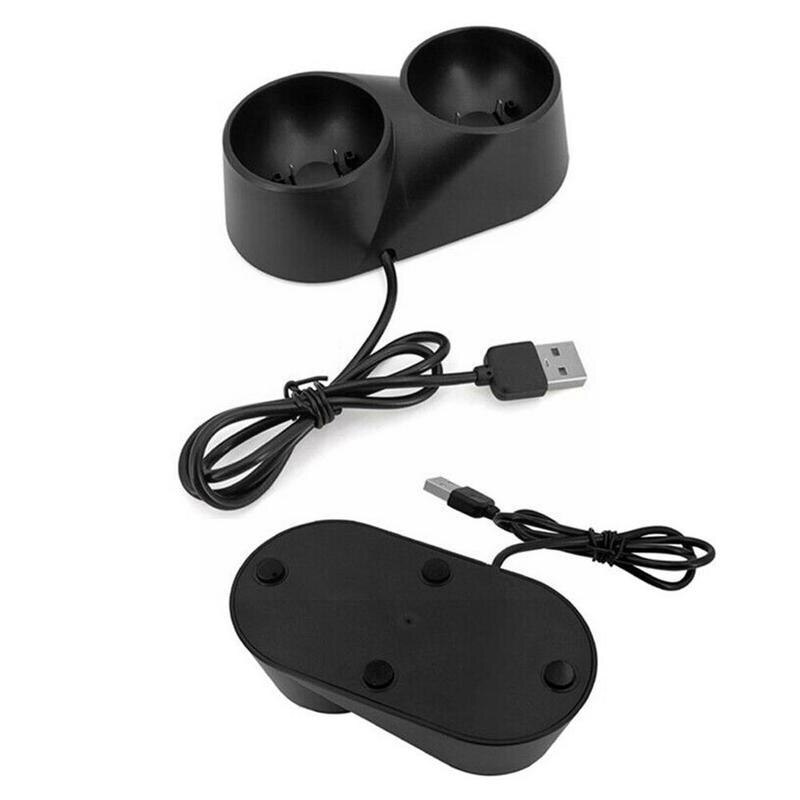 Doppelladestation für  / ps4 vr bewegungscontroller, move controller, schwarz ,  h1 8