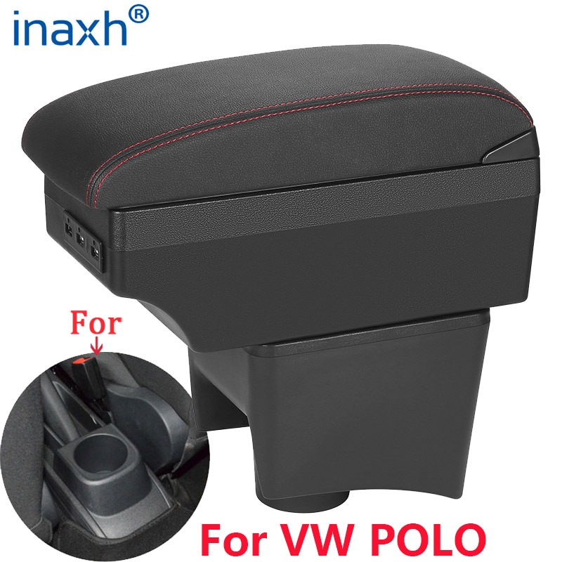 Für Volkswagen Polo Armlehne neue Für VW Polo Mk5 6R Vento Auto Armlehne Kasten Innen Teile Lagerung Kasten Auto Zubehör -2018USB