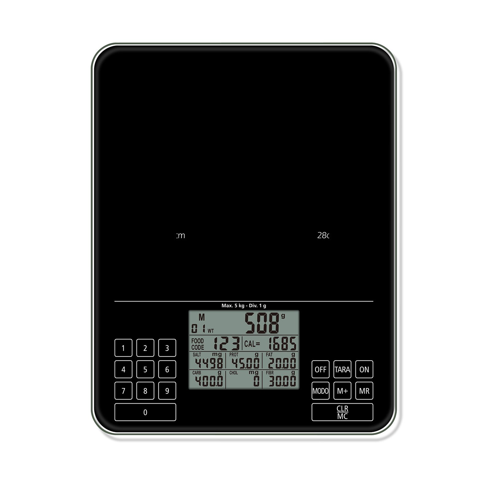 Digital Kitchen Scale Nutrition Scale Smart Food Scale Calories Protein Carbohydrate Grams Ounces for Baking Cooking: B