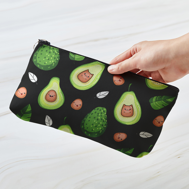 Avocado Print Pencil Case Kawaii Pen Case School Supplies Pencil Bag Large Capacity Pencil Pouch Stationery Kids: Style10