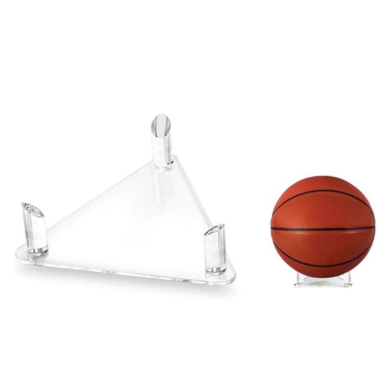 Acrylic Ball Stand - Holds Footballs, Basketballs, Volleyballs Or Soccer Balls - Display Stand Or Holder