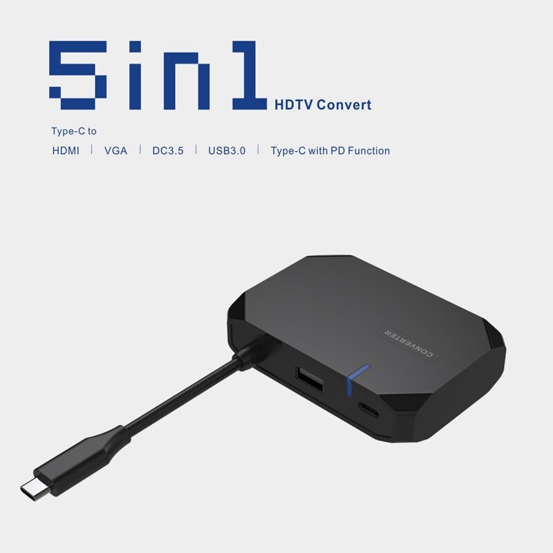 Usb c hub multi usb hub expander type c til hdmi vga dock til pro usb splitter computertilbehør