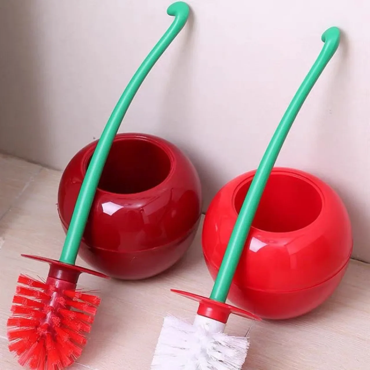 Ensemble de support de brosse de toilette rouge, accessoires de salle de bain, et charmant, sans forme