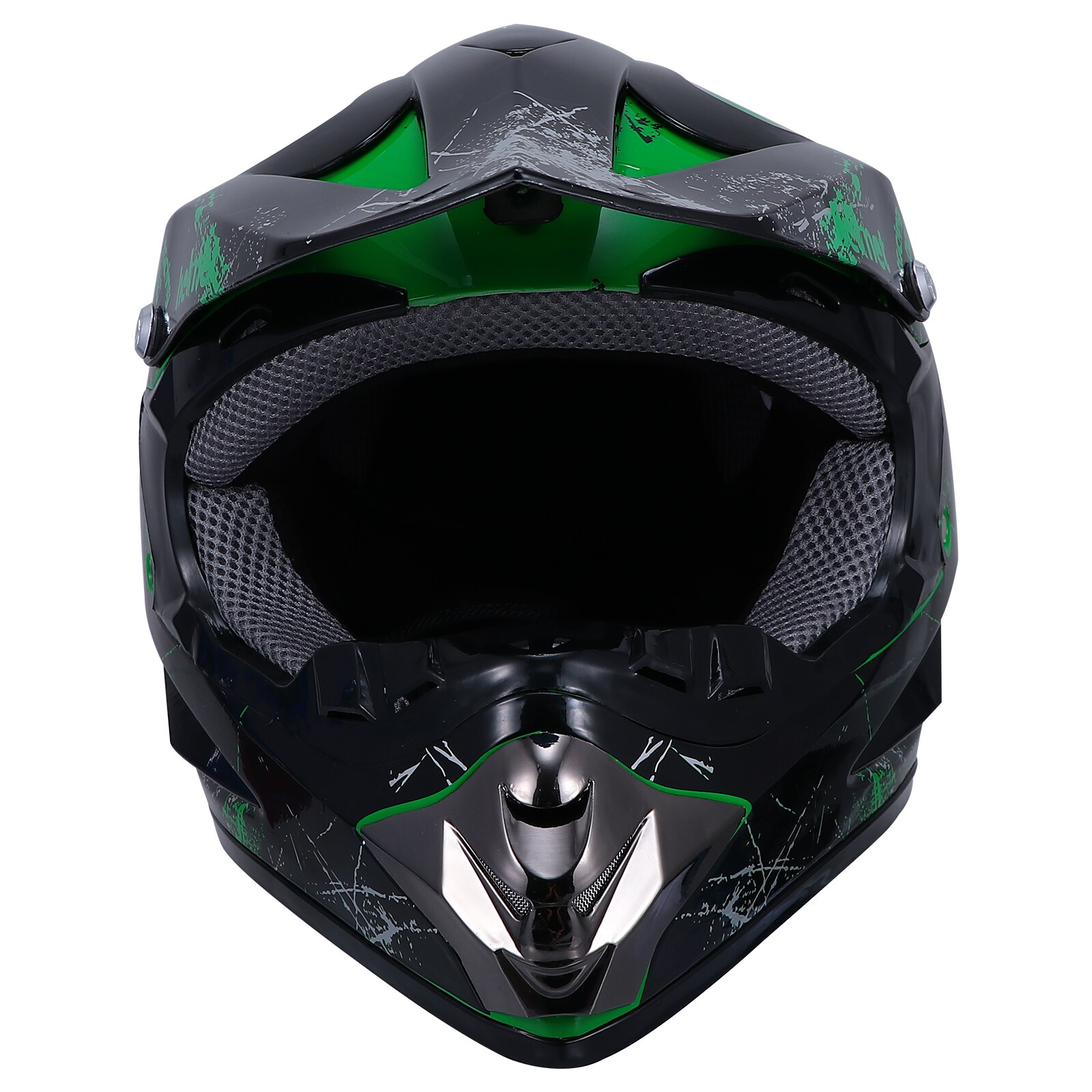 Motocross Helm Crossmotor Helm Mode Motorhelm Protector: Green