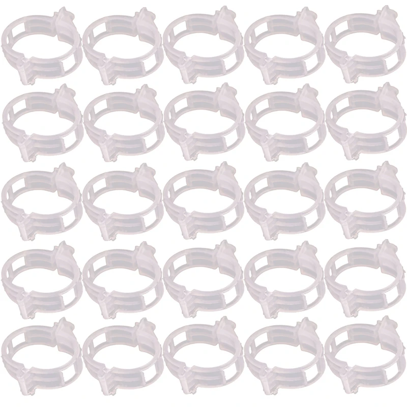 Garden Vine Strapping Clips, Suporte da planta, Fivela Empacote, Suporte do anel, Ferramenta de Tomate, Suprimentos de Jardim, 10Pcs, 200 Pcs: L / Bege