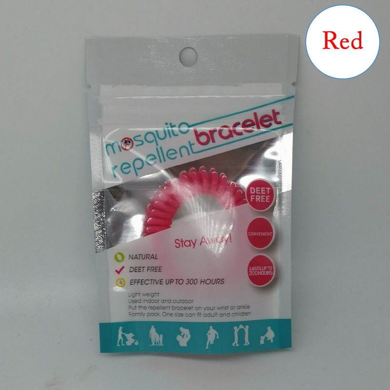1pcs Draagbare Kleur Anti-Muggen Polsbandje Insect Bijen Muggen Repellent Armband Voor Thuis Outdoor Wandelen Kamp Ongediertebestrijding: Rood