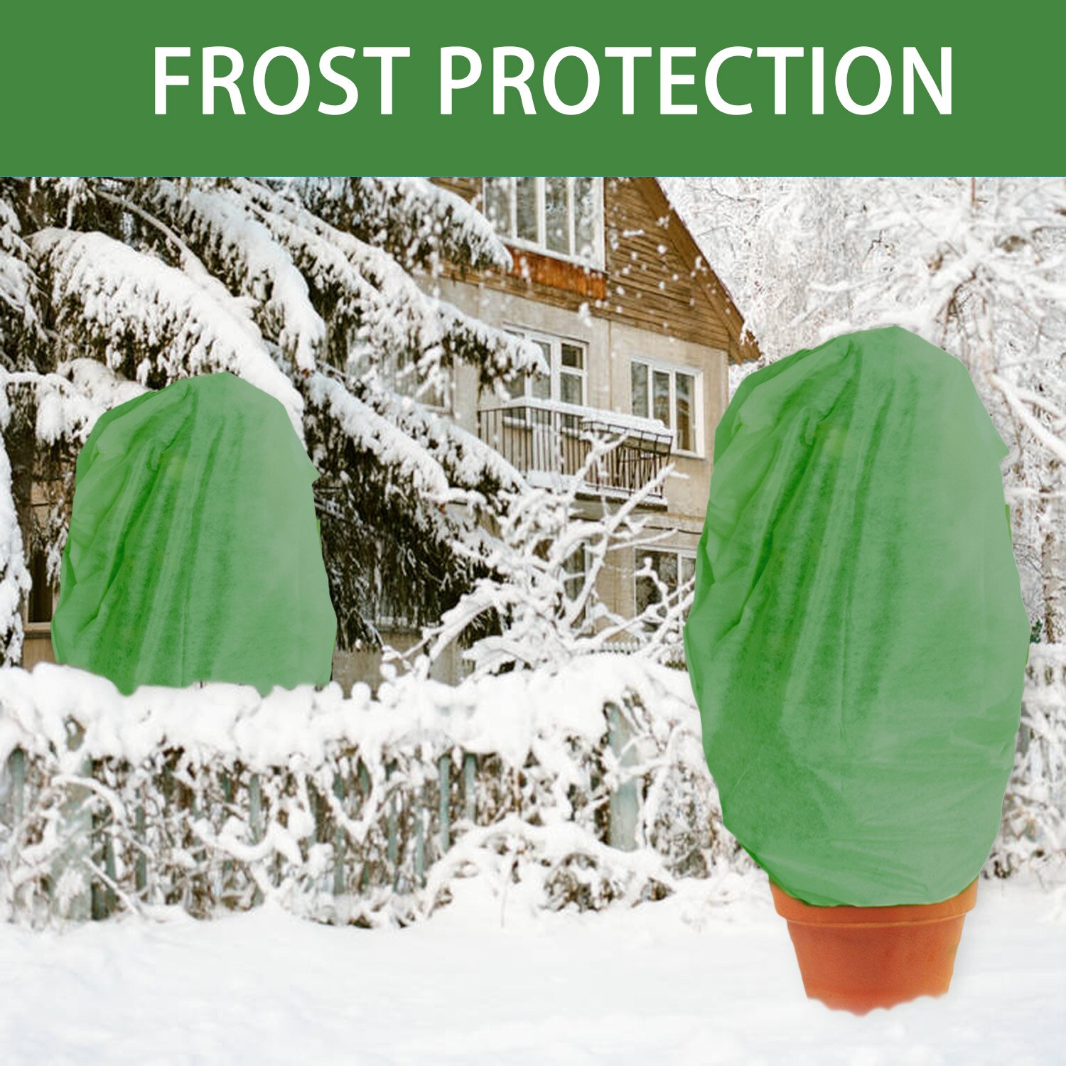 2 stk vinterplante træbeskyttelse dækker poser varm frost klud tæppe frysebeskytter til koldt vejr sæsonforlængelse