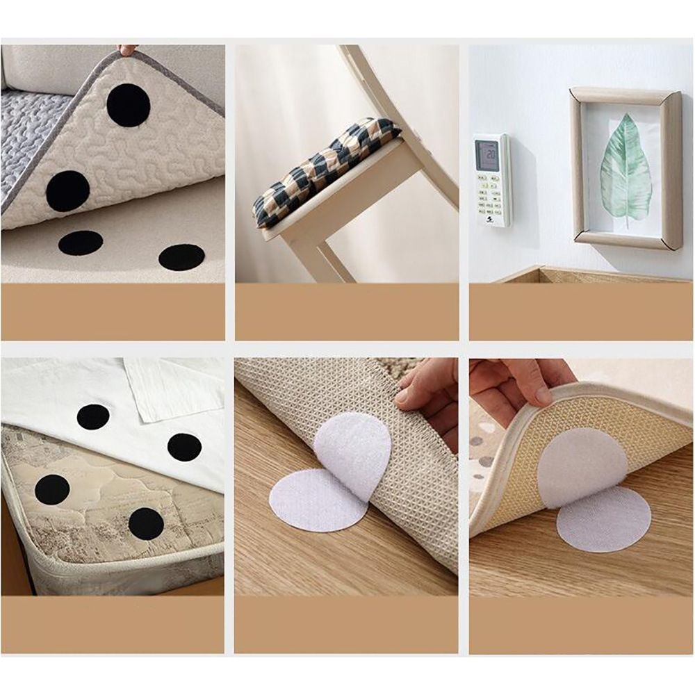 Round Dots Strong Self Adhesive Fastener Tape 10mm 15mm Velcro Nylon Hook Loop Sticker Tape Sewing Craft DIY Accessories