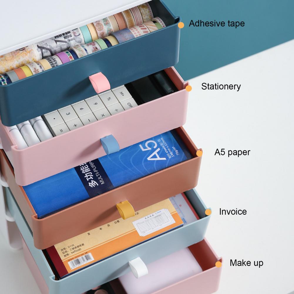 Storage Boxes Stackable Space Saving Plastic Large Capacity Desktop Storage Drawer for Bedroom