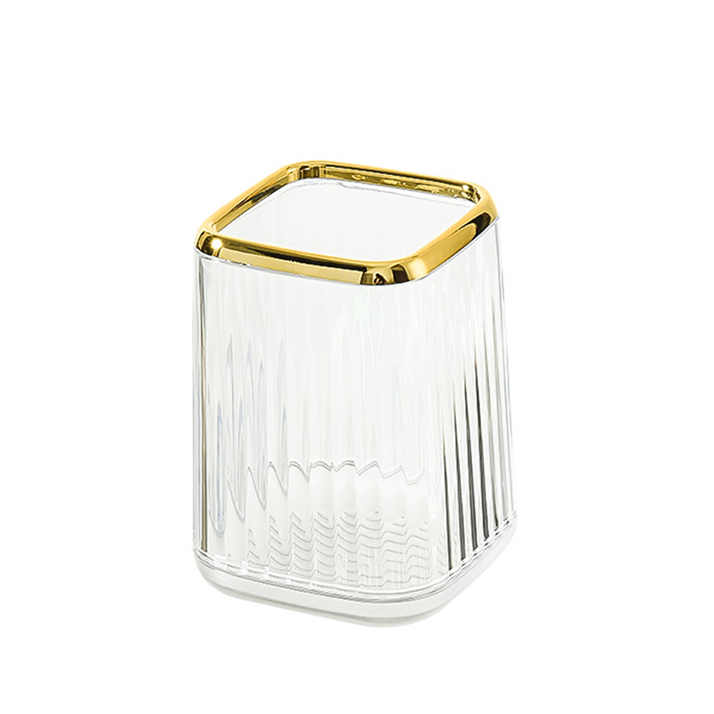 Organizadores de maquillaje de lujo, caja de almacenamiento de brochas cosméticas de escritorio, estuche de bolígrafo de oficina, organizador de brochas de maquillaje, lápiz labial, soporte para artículos diversos: Negro