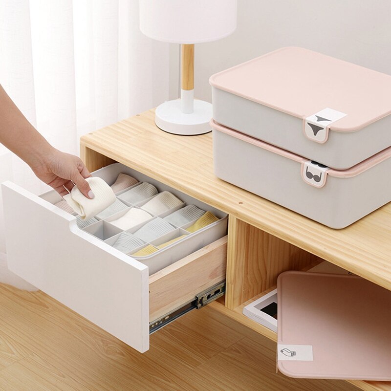 Vaatekaappi säilytys pölytiivis alusvaatteiden järjestäjä taitettava laatikon jakaja kaappijärjestäjä rintaliivit sukat kestävä säilytys