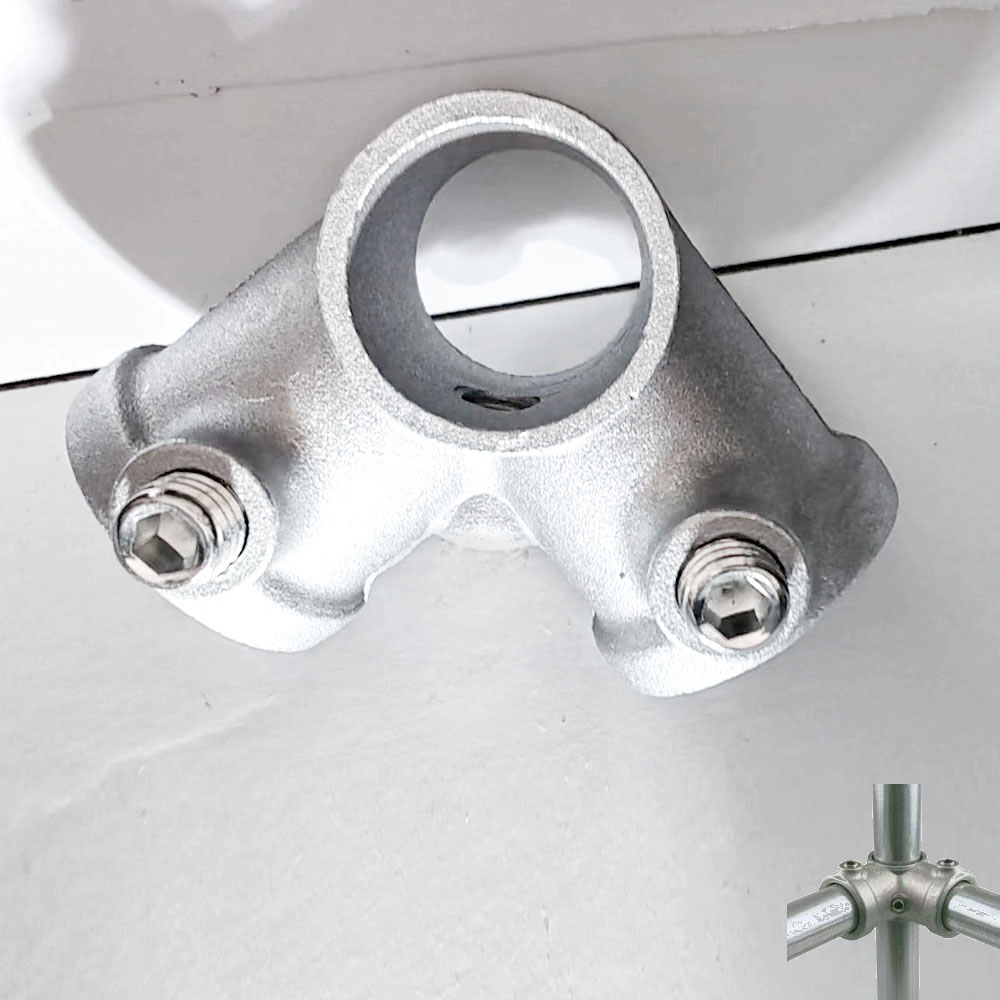 Conector de aleación de aluminio, Base en T de codo, accesorio plano tridimensional, sujetador de conexión, piezas de estante de tubo de acero de 20mm: Verde