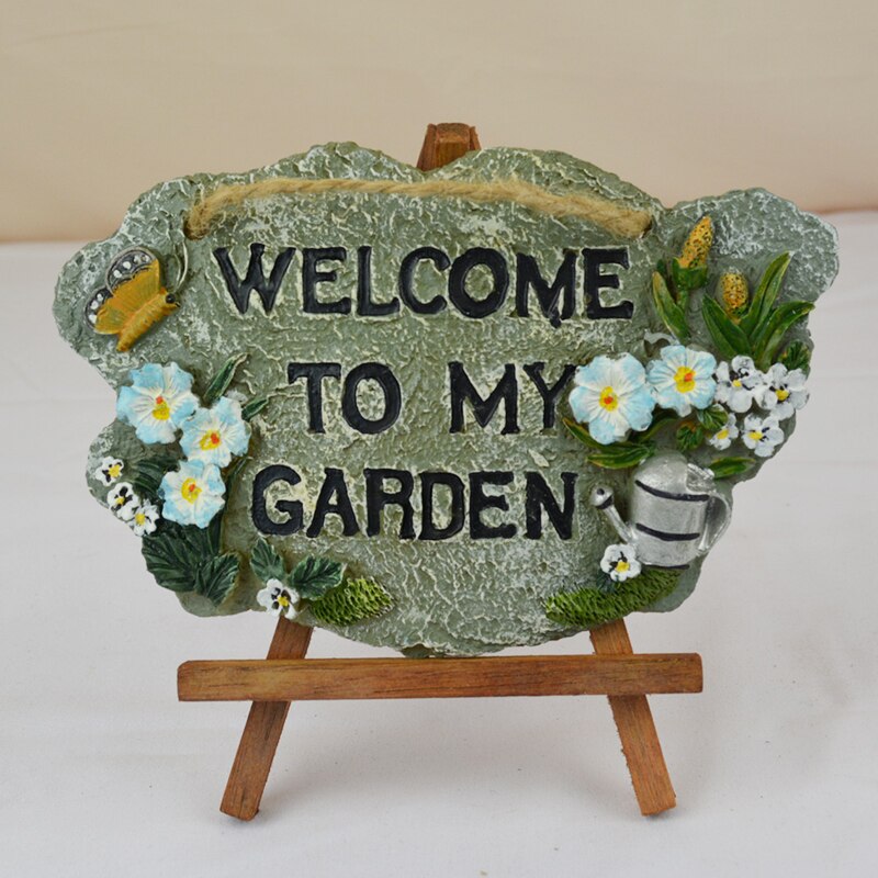 Hars Muur Teken Met Opknoping String Decoratieve Welkom Opknoping Teken Voor Veranda Home Decor XH8Z: C