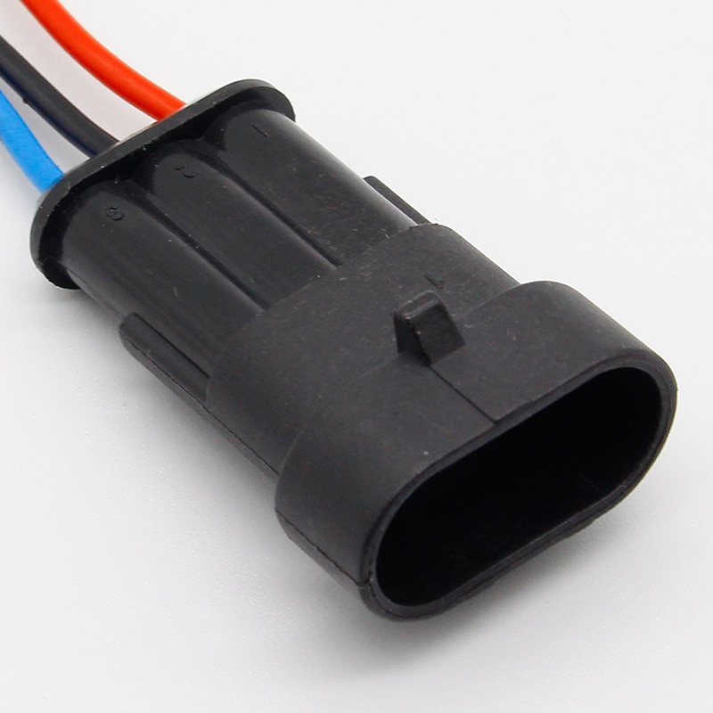 Connecteur de fil électrique étanche à 3 broches, ensemble de fiches, connecteurs automatiques avec câble