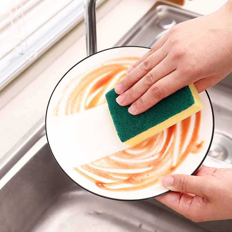 Decontamination Double-sided Cleaning Dishwashing Sponge Kitchen Nano Clean Rub Pot Rust Focal Stains Sponge Removing Kit