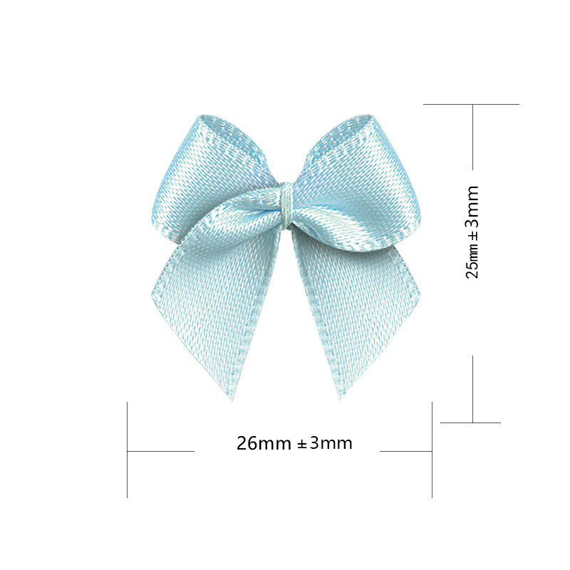 30 Uds. De cinta de raso de tamaño pequeño de 25mm ± 3mm, lazo, artesanía de flores, accesorios de hechos a mano, decoración para de boda