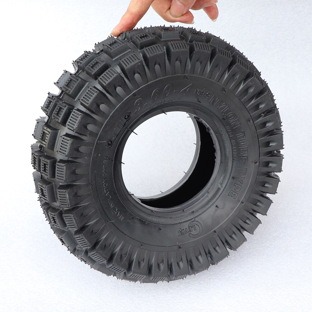 Motorcycle tyre 3.00-4 (10"x3", 260x85) Knobby Scooter, ATV and Go Kart Tire and Tube Set