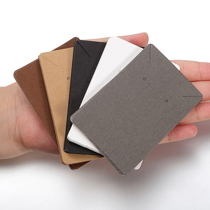 50 sztuk/partia 5x5cm 6x9cm Kraft Paper Card kolczyki naszyjniki karty do pakowania biżuterii karton wiszące cena Tag karty