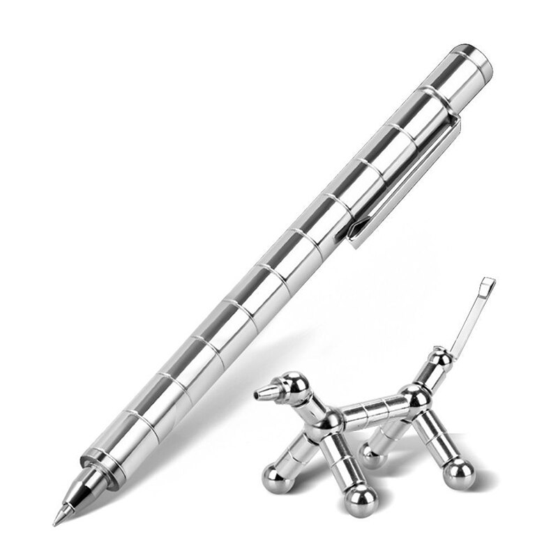 Divertido bolígrafo Polar Modular, imanes magnéticos de Metal, bolígrafo táctil con 12 bolas de acero, juguete para adultos, para iPhone y iPad