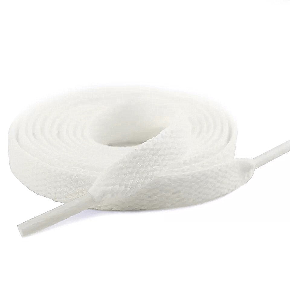 Unisex snørebånd til sneakers flad rem reb sko snørebånd farverige søde elastiske snørebånd sneakers sko tilbehør: Cremet hvid