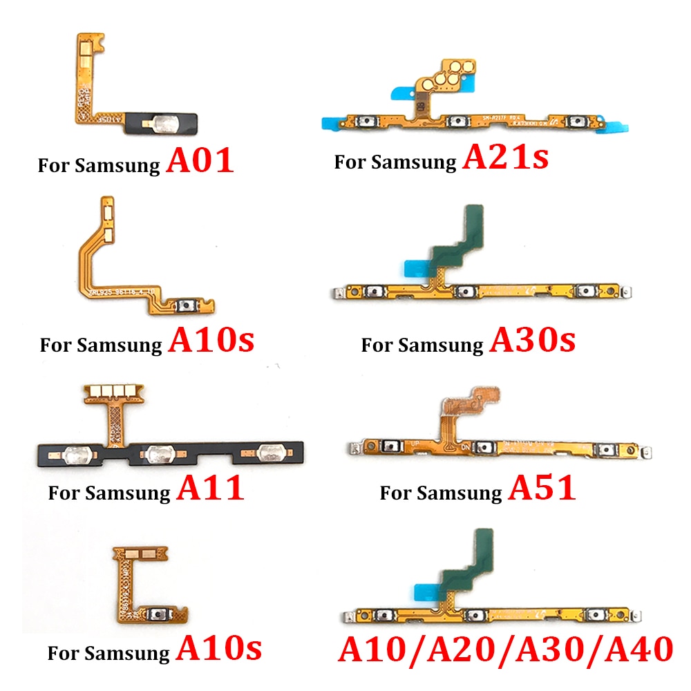 Przełącznik zasilania On / Off przycisk klawisz głośności przycisk Flex Cable dla Samsung A01 A11 A10S A20S A30S A51 A10 A20 A30 A40 A50 A60 A70 A42