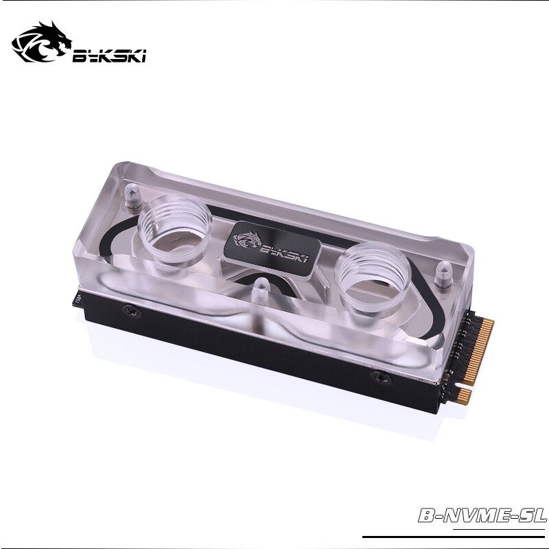 BYKSKI-bloque acrílico para disco duro de estado sólido M.2 SSD /2280 /22110, sistema de refrigeración por agua, B-NVME-SL de radiador